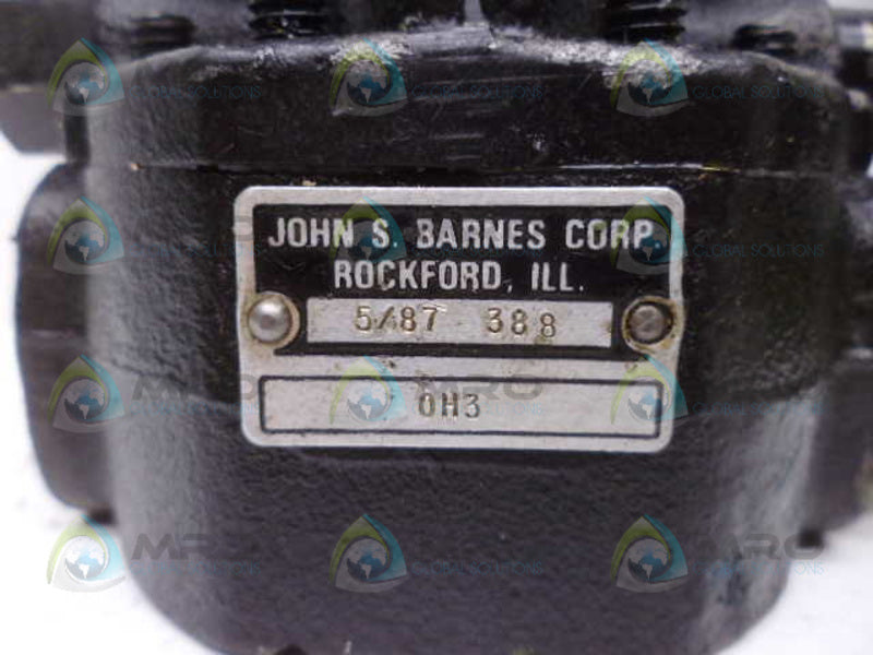 JOHN S. BARNES 5/87388 0H3 VALVE UNMP