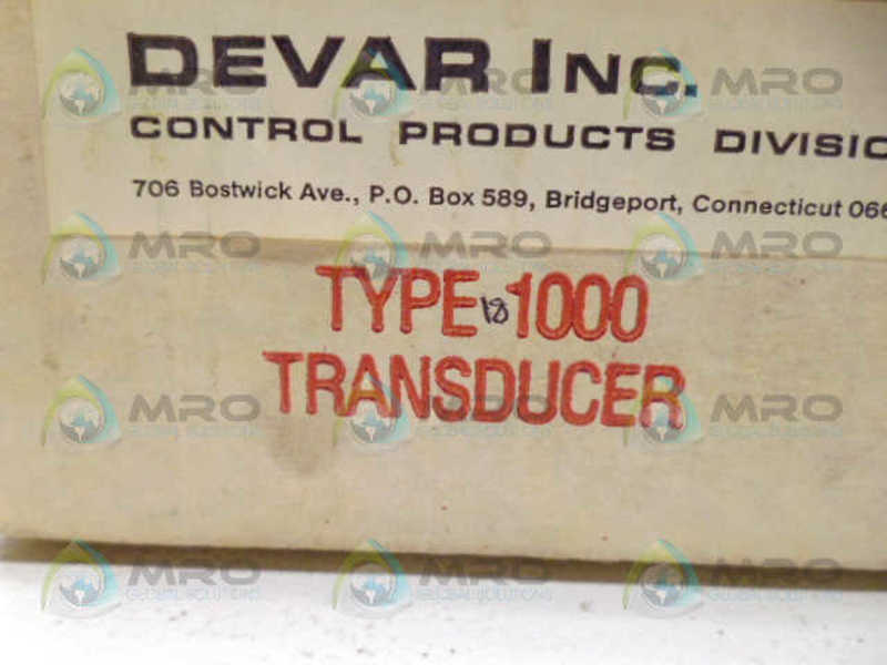 DEVAR 18-1000 TRANSDUCER NSMP