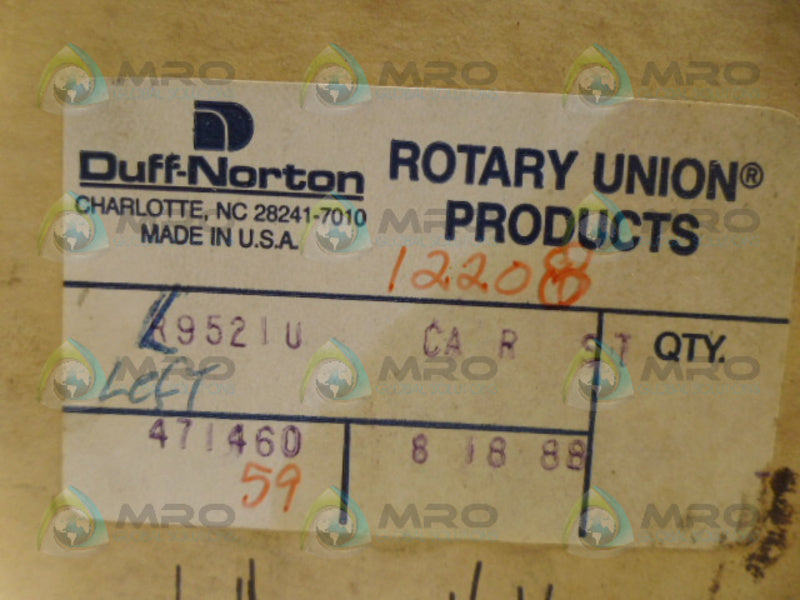 DUFF-NORTON 12208 ROTARY UNION NSMP