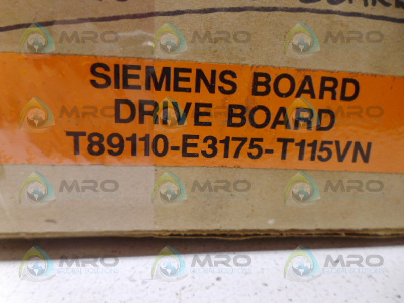 SIEMENS T89110-E3175-T115VN DRIVE BOARD NSMP