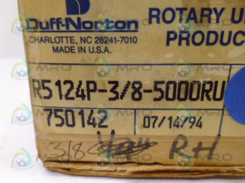 DUFF-NORTON R5124P-3/8-5000RU ROTARY UNION NSMP
