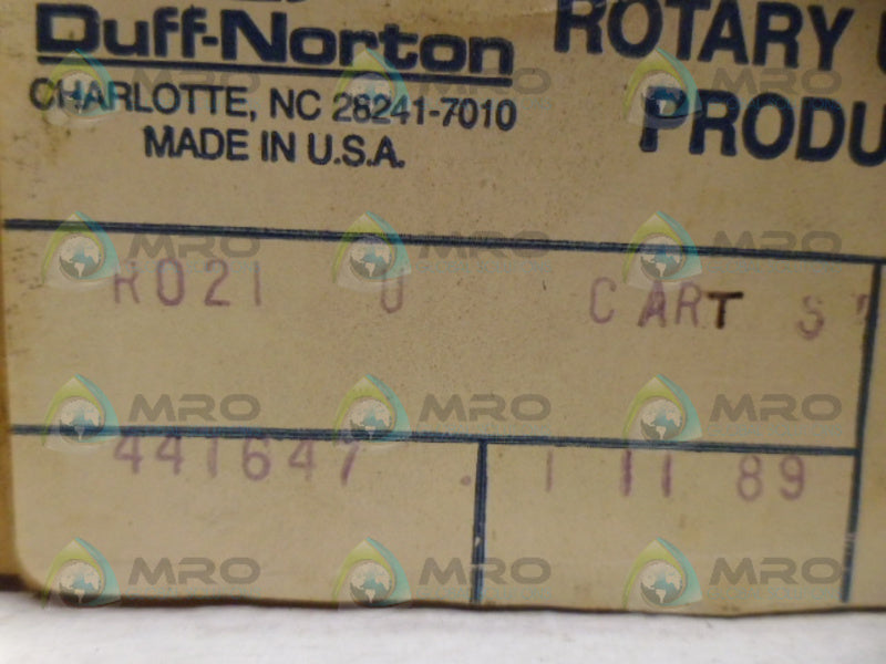 DUFF-NORTON 441647 ROTARY UNION NSMP