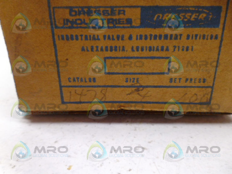 DRESSER 1478 SAFETY VALVE 3/4" NSMP
