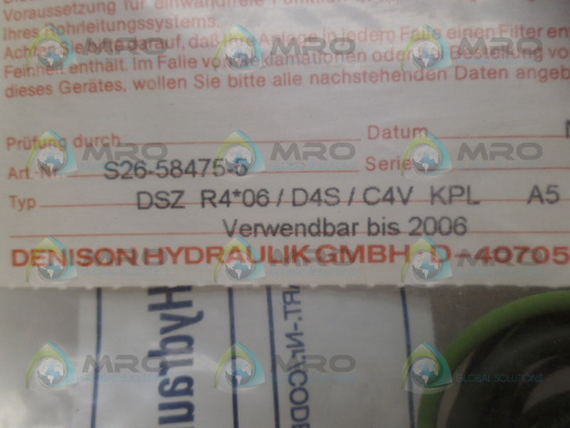 DENISON S26-58475-5 DSZ R406/D4S/C4VKIT NSMP