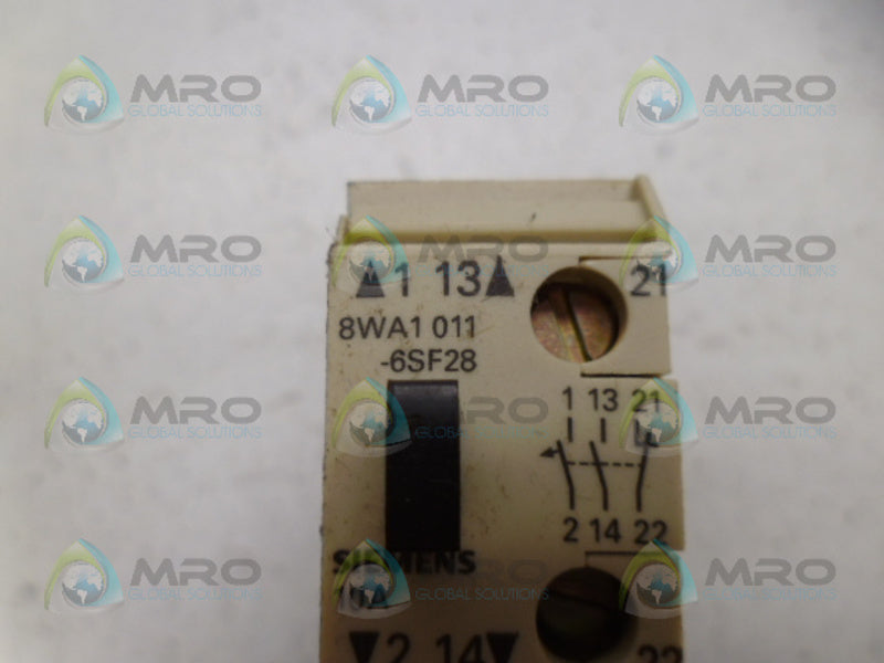 SIEMENS 8WA1011-6SF28 TERMINAL BLOCK NSNP
