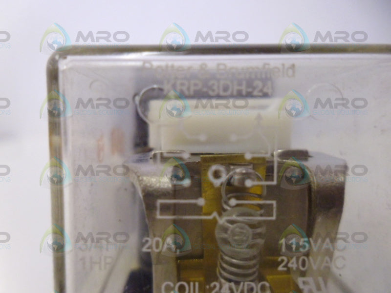 POTTER & BRUMFIELD KRP-3DH-24 RELAY 24VDC UNMP