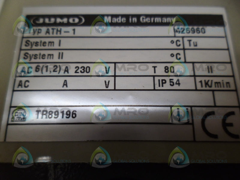 JUMO ATH-1 TEMPERATURE CONTROLLER NSNP
