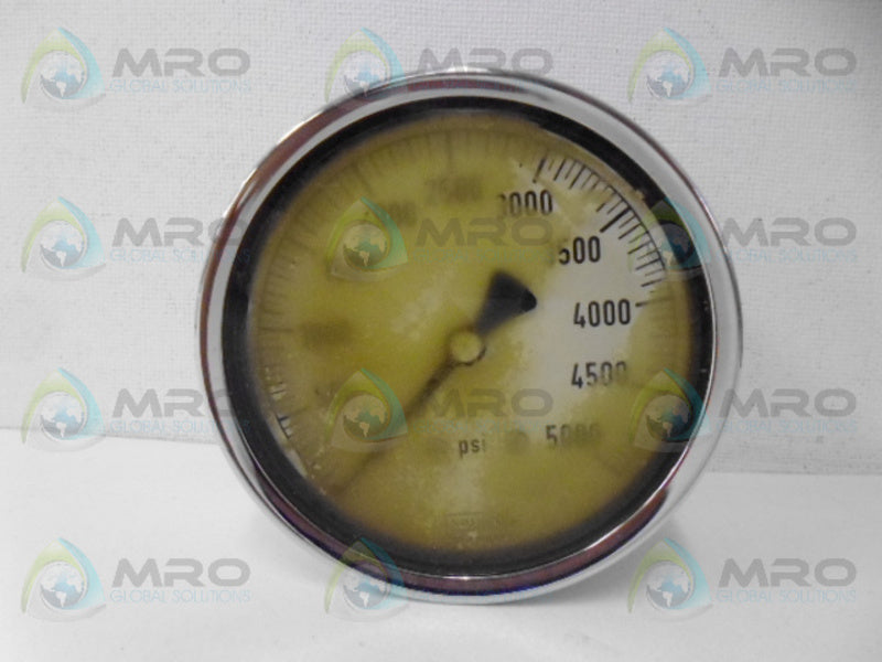 NOSHOK 40.310 PRESSURE GUAGE 5000PSI 1/4"NPT (AS PICTURED)NSMP