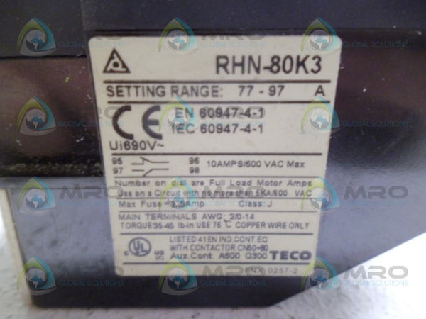 TAIAN RHN-80K3 RELAY UNMP