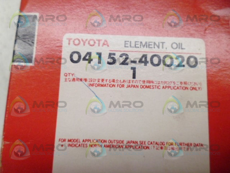 TOYOTA 04152-40020 OIL FILTER NSMP