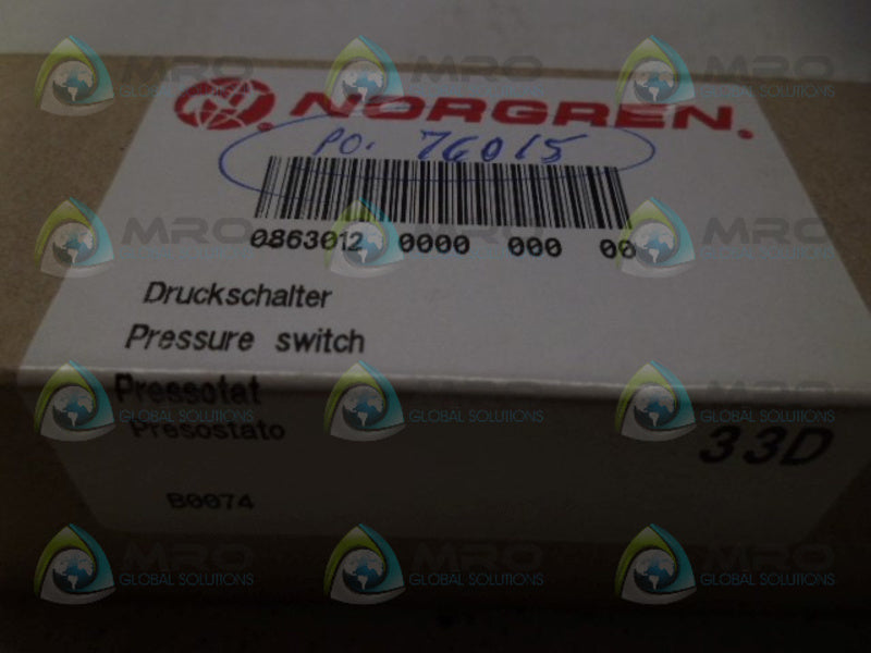 NORGREN 33D PRESSURE SWITCH NSMP