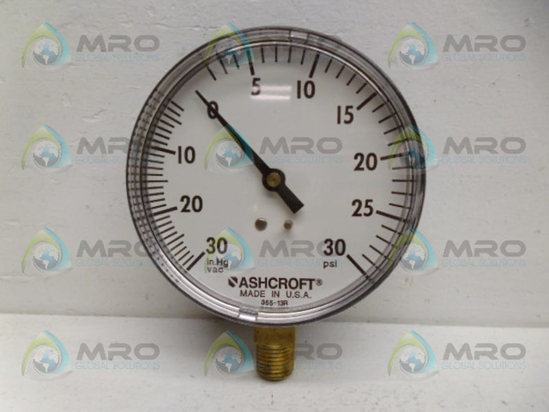 ASHCROFT 35W1005PH02L30 PRESSURE GUAGE 30PSI NSMP