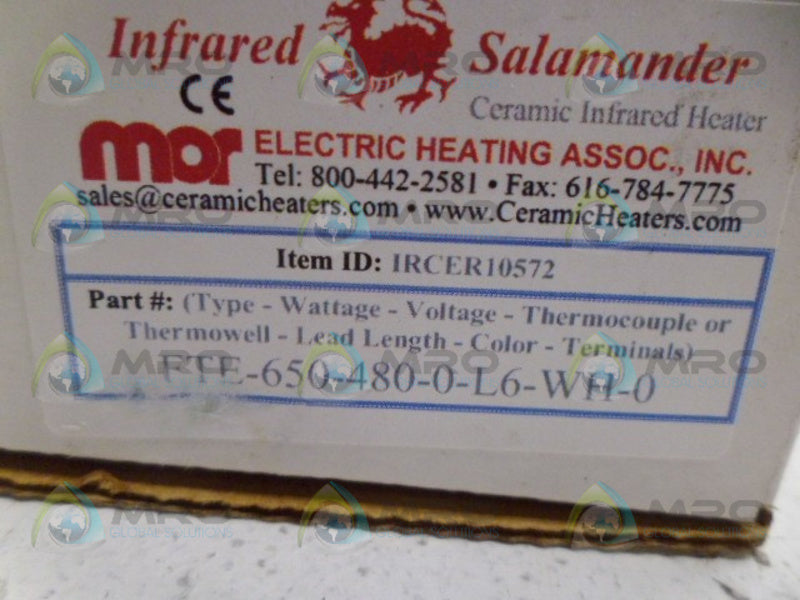 INFRARED FTE-650-480-0-L6-WH-0 ELEMENT HEATER NSMP