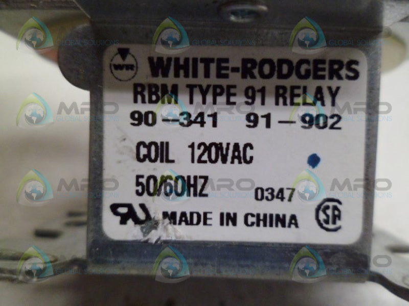 WHITE-RODGERS 90-341 91-902 RELAY UNMP