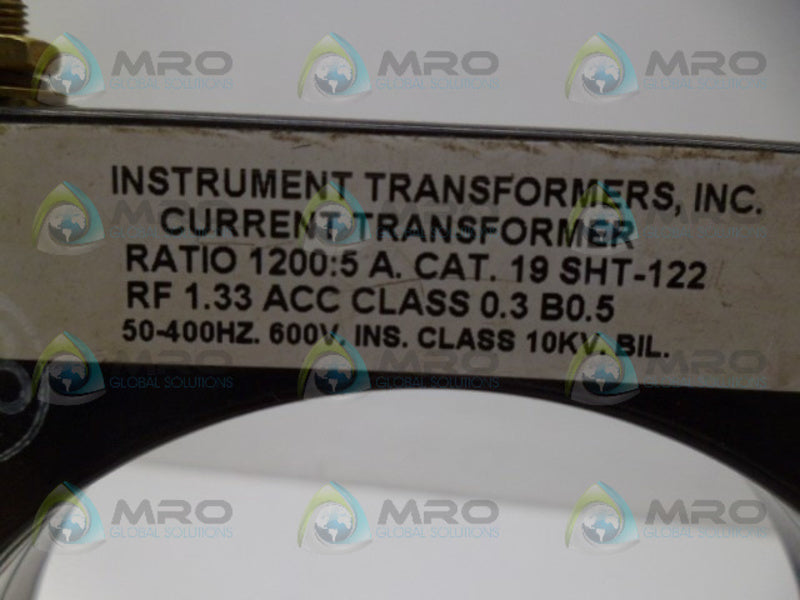 INSTRUMENT TRANSFORMERS 19SHT-122 CURRENT TRANSFORMER NSNP
