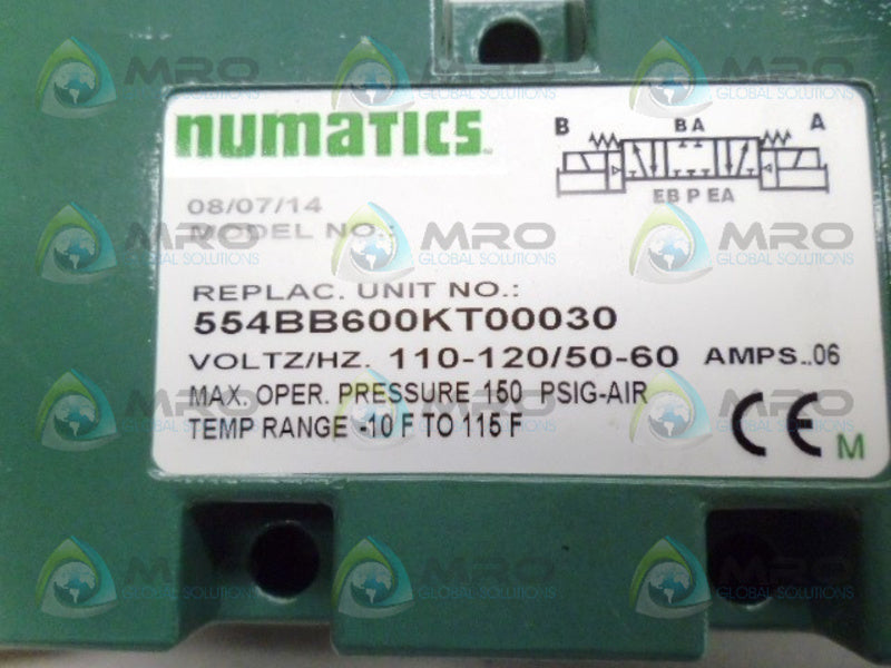NUMATICS 554BB600KT00030 SOLENOID VALVE NSNP