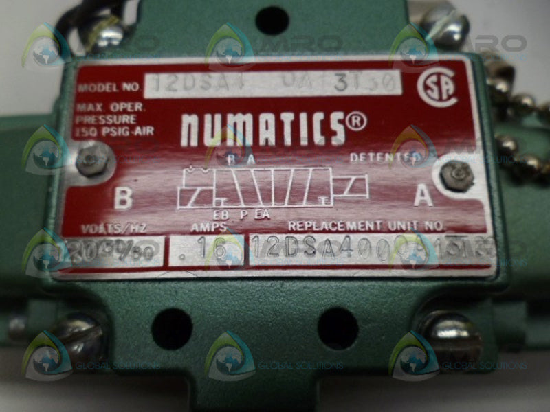 NUMATICS 12DSA40A13T30 SOLENOID VALVE NSNP