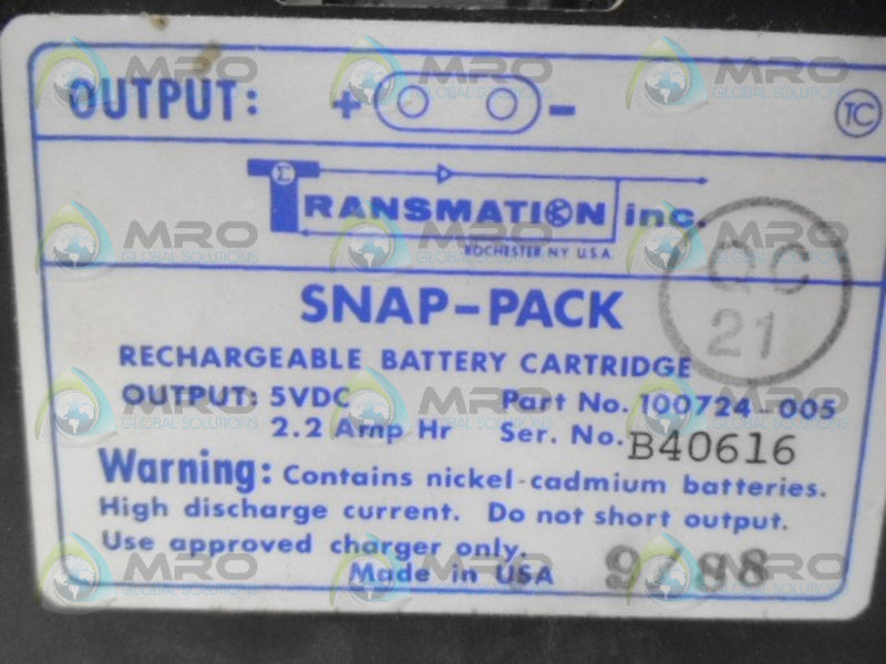 TRANSMATION 100724-005 SNAP-PACK NSNP