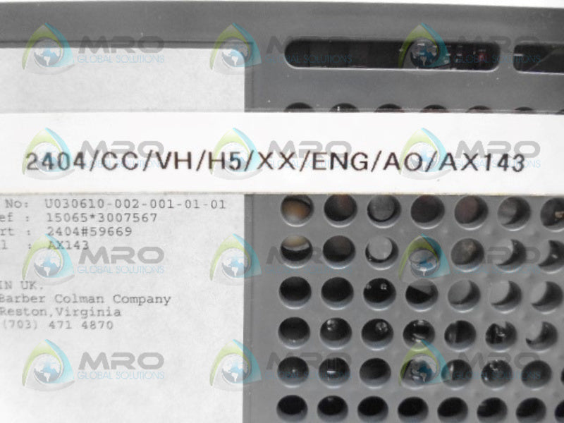 EUROTHERM 2404/CC/VH/H5/XX/ENG/AO/AX143 TEMPERATURE CONTROL NSNP