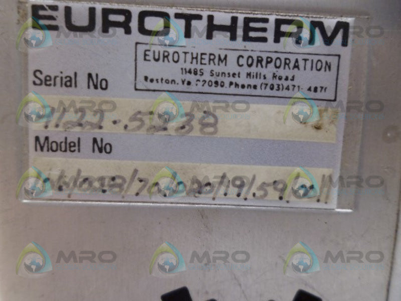 EUROTHERM 106/028/70/020/19/59/001/ TEMPERATURE CONTROLLER UNMP
