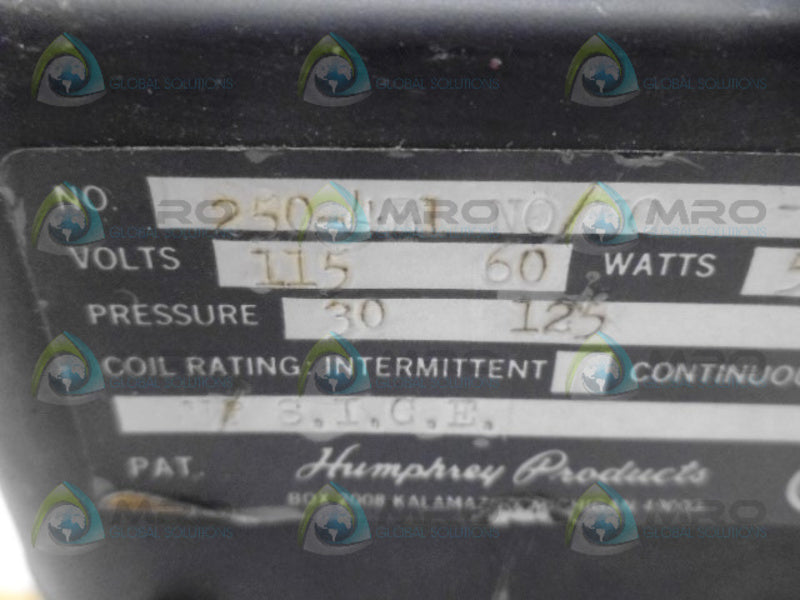 HUMPHREY 250-4E1 115V 30-125PSI UNMP