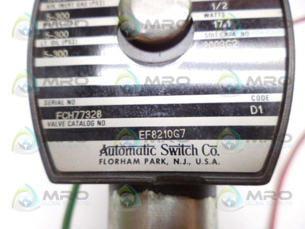 ASCO EF8210G7 SOLENOID VALVE UNMP