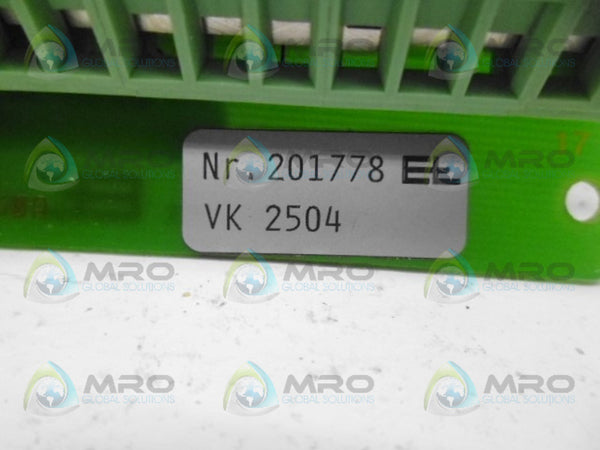 ERHARDT & LEIMER 201778 AMPLIFIER BOARD UNMP