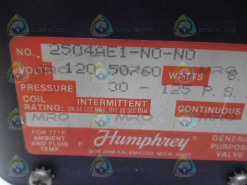 HUMPHREY 2504AE1-NO-NO NSNP