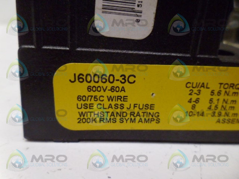 BUSS J60060-3C FUSE HOLDER UNMP