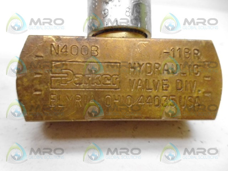 PARKER N400B-11BR FLOW CONTROL NEEDLE VALVE UNMP