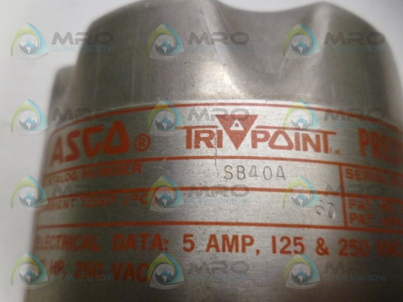 ASCO SB40A PRESSURE SWITCH UNMP