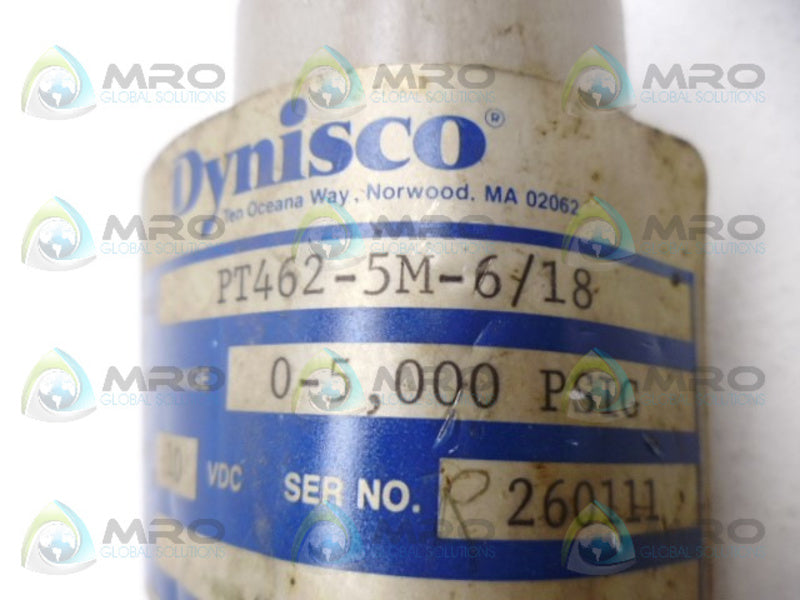 DYNISCO PT462-5M-6/18 PRESSURE TRANSDUCER UNMP