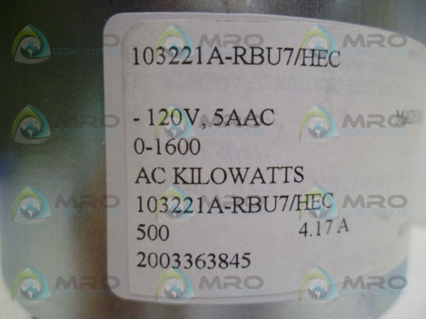 YOKOGAWA 103221A-RBU7/HEC PANEL METER 1600 KW NSNP
