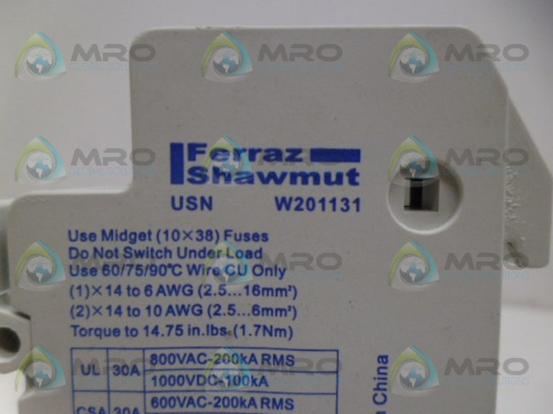 FERRAZ SHAWMUT USN W201131 FUSE HOLDER NSNP