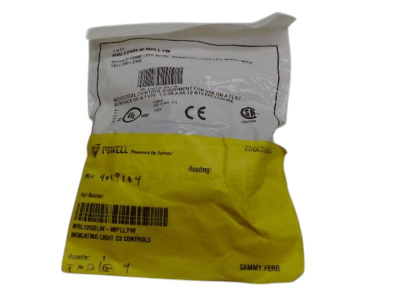C3CONTROLS MRL125DLW-MPLLYW RESISTOR LIGHT NSMP