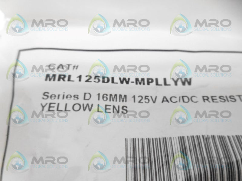C3CONTROLS MRL125DLW-MPLLYW RESISTOR LIGHT NSMP