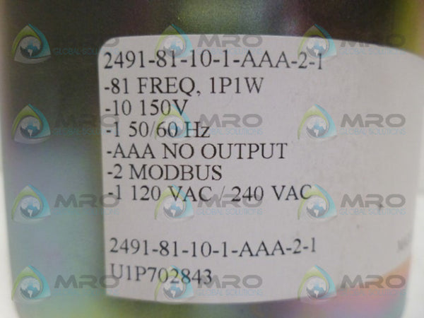 YOKOGAWA 2491-81-10-1-AAA-2-1 METER NSNP