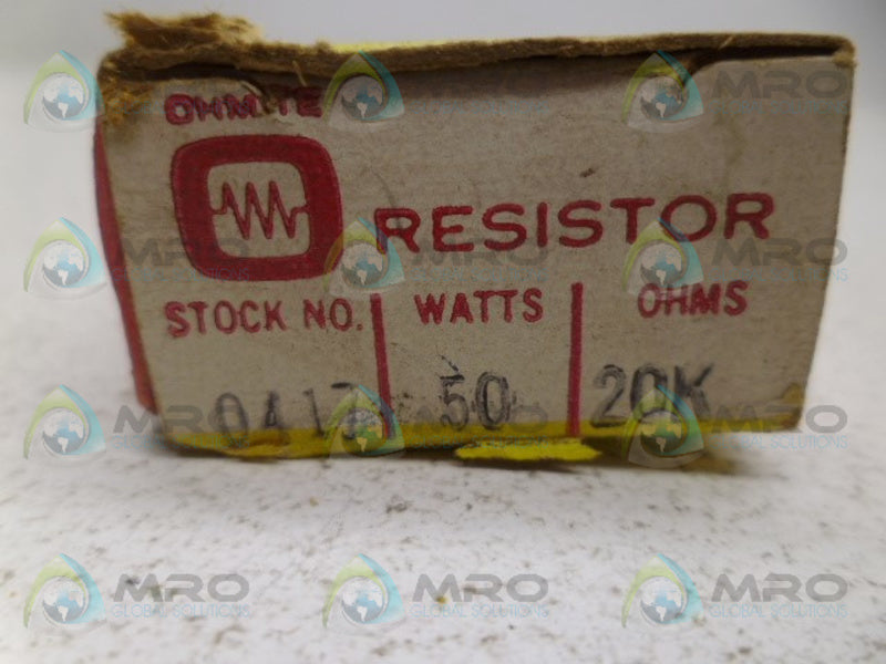 OHMITE 0417 RESISTOR 50W 20KOHMS NSMP