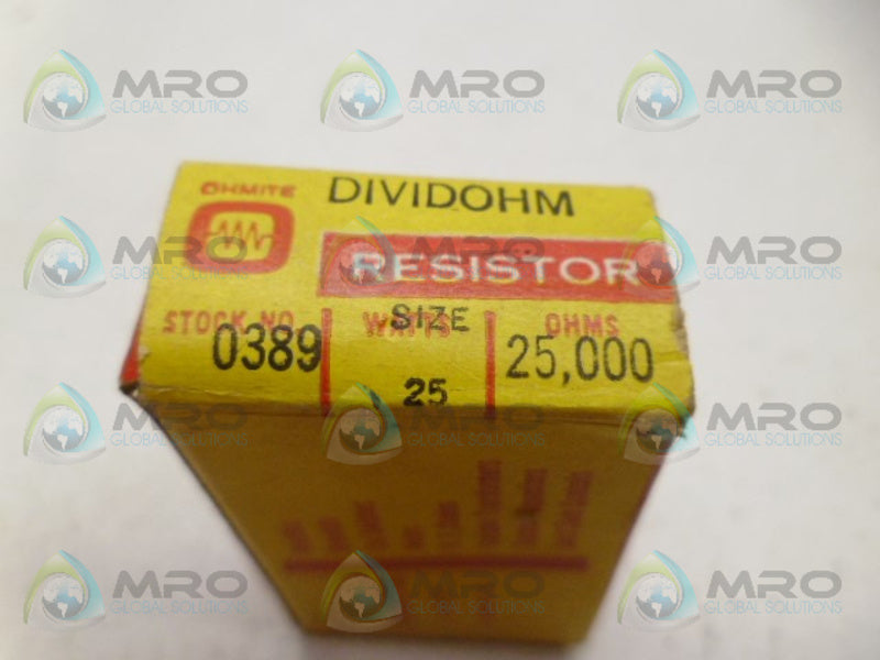 OHMITE 0389 25W 25KOHMS NSMP