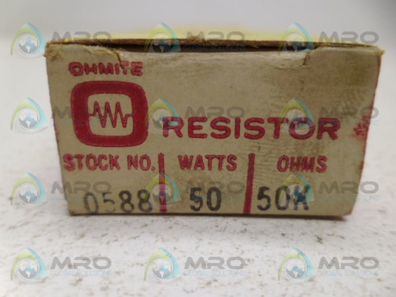 OHMITE 0588 RESISTOR 50W 50KOHMS NSMP