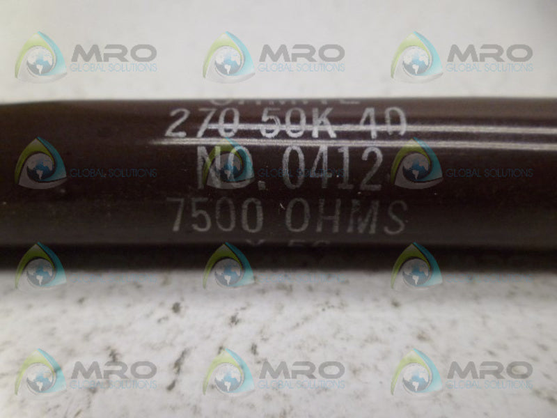 OHMITE 0412 RESISTOR 50W 7500OHMS NSNP