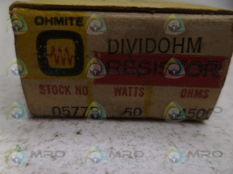 OHMITE 0577B RESISTOR 50W 4500OHMS NSMP