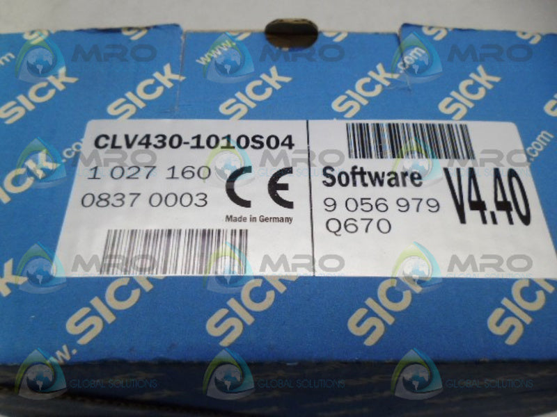 SICK CLV430-1010S04 RASTER SCAN NSMP