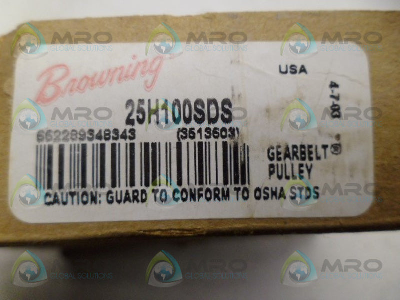 BROWNING 3513603 25H100SDS TIMING BELT PULLEY NSMP