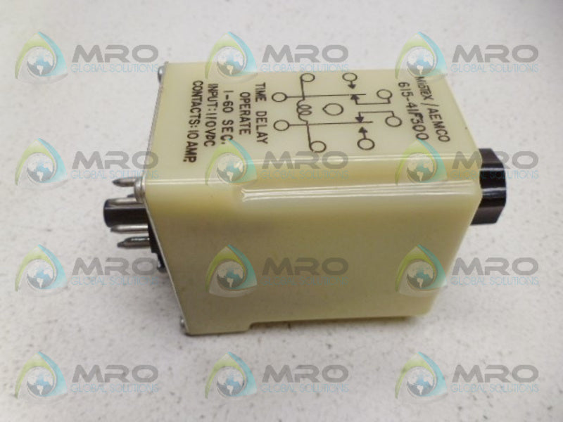 MIDTEX/AEMCO 615-41F300 TIME DELAY RELAY NSNP