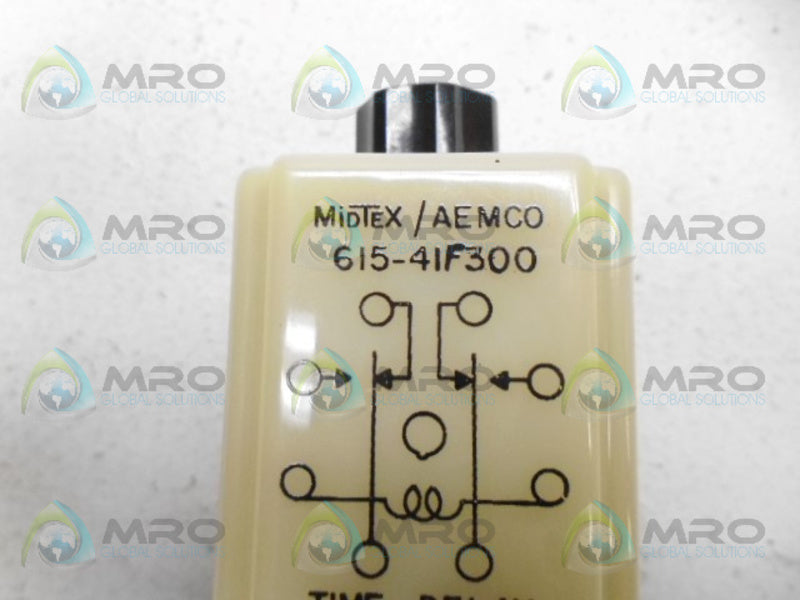 MIDTEX/AEMCO 615-41F300 TIME DELAY RELAY NSNP