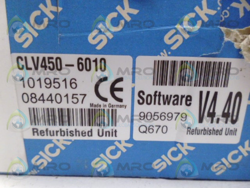 SICK CLV450-6010 BARCODE SCANNER NSMP