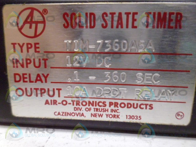 AIR-O-TRONICS TIM-7360A5A SOLID STATE TIMER NSNP