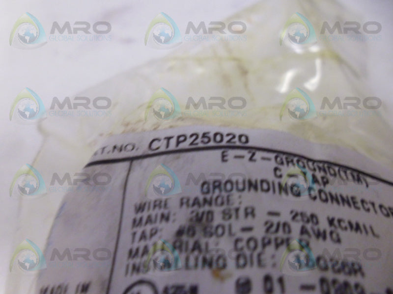 THOMAS & BETTS CTP25020 C-TAP GROUNDING CONNECTOR NSMP