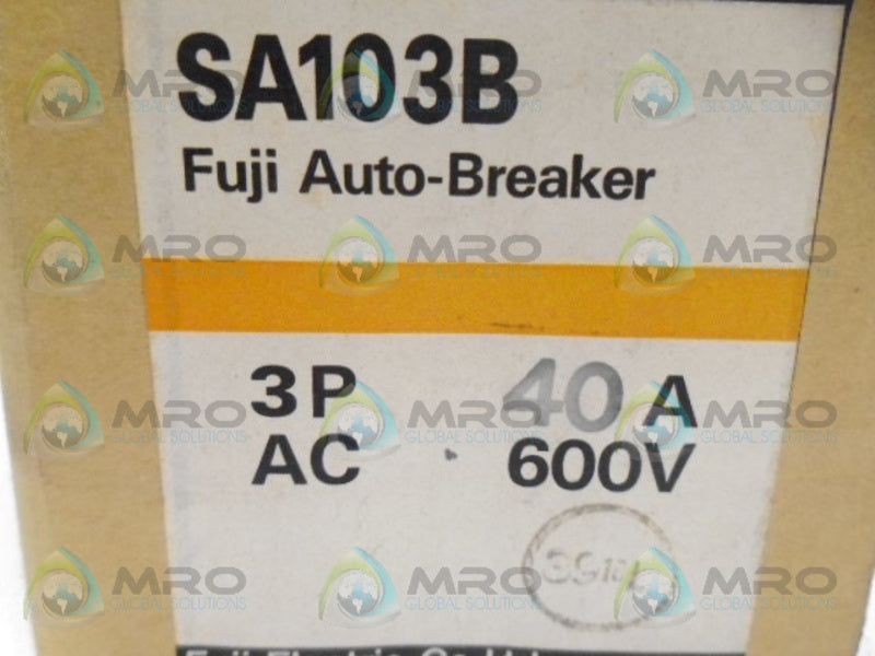FUJI ELECTRIC SA103B CIRCUIT BREAKER 3P AC600V NSMP